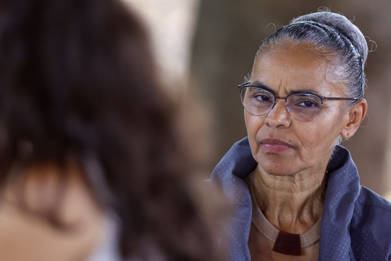 &copy; Reuters. Ministra do Meio Ambiente, Marina Silva, em Brasílian08/03/2024 REUTERS/Ueslei Marcelino