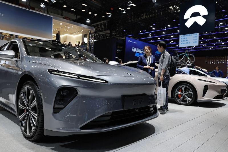 &copy; Reuters. A Nio ET7 is displayed at the Beijing International Automotive Exhibition, or Auto China 2024, in Beijing, China, April 25, 2024. REUTERS/Tingshu Wang