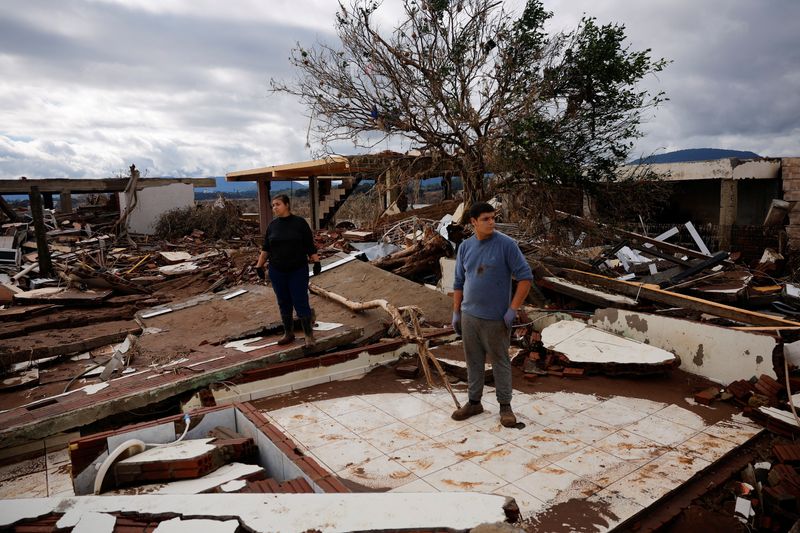 &copy; Reuters. Casa destruída pela enchente em Arroio do Meio (RS)n20/05/2024nREUTERS/Amanda Perobelli