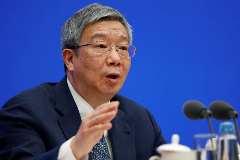 &copy; Reuters. People's Bank of China (PBOC) Governor Yi Gang attends a news conference in Beijing, China March 3, 2023. REUTERS/Florence Lo