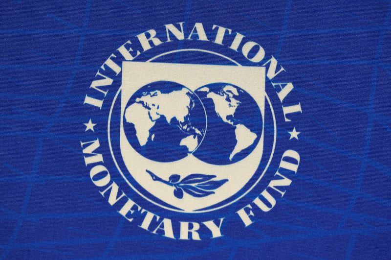 &copy; Reuters. The logo of the International Monetary Fund (IMF), is seen during a news conference in Santiago, Chile, July 23, 2019. REUTERS/Rodrigo Garrido/ file photo