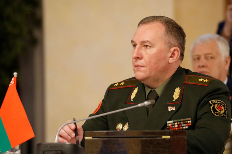 &copy; Reuters. Ministro da Defesa de Belarus Viktor Khreninn 31/5/2024   REUTERS/Pavel Mikheyev