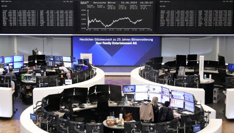 &copy; Reuters. Bolsa de Frankfurt, na Alemanhan10/06/2024nREUTERS/Equipe