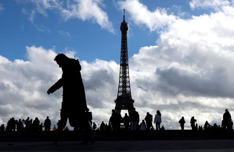 &copy; Reuters. Vista della Torre Eiffel dal Trocadero, Parigi, Francia. /Photo prise le 29 octobre 2023/REUTERS/Peter Cziborra