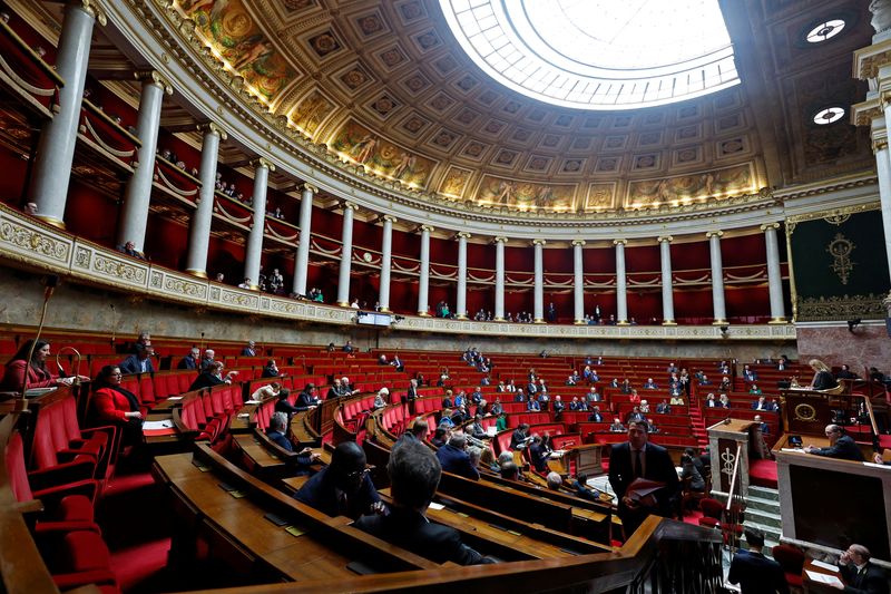 &copy; Reuters. Vista da Assembleia Nacional em Parisn03/04/2024 REUTERS/Gonzalo Fuentes