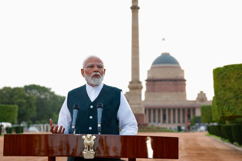&copy; Reuters. Premiê da Índia Narendra Modi n 7/6/2024    REUTERS/Adnan Abidi