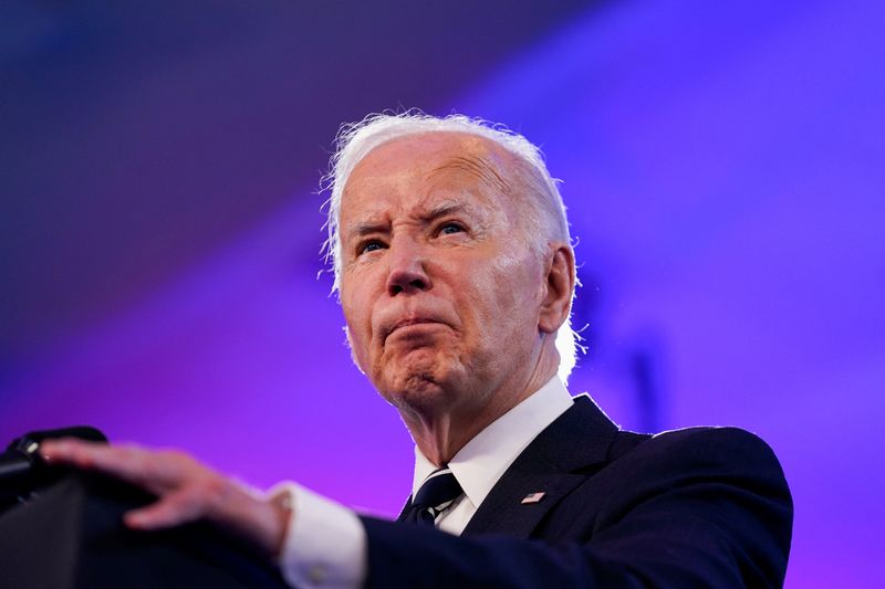 © Reuters. FILE PHOTO: U.S. President Joe Biden delivers remarks at Everytown for Gun Safety Action Fund's annual 