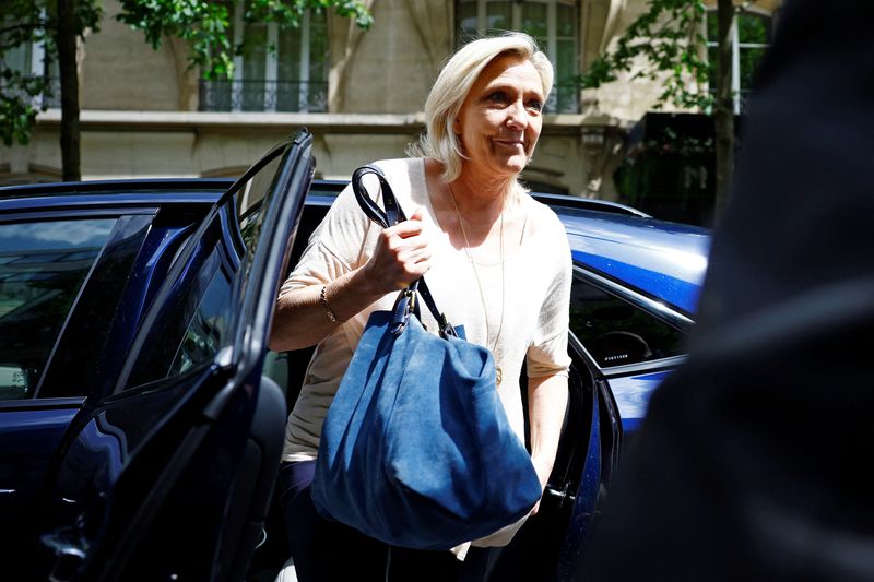 &copy; Reuters. Marine Le Pen, líder do partido de extrema-direita francês Reunião Nacional (RN)n13/06/2024nREUTERS/Sarah Meyssonnier