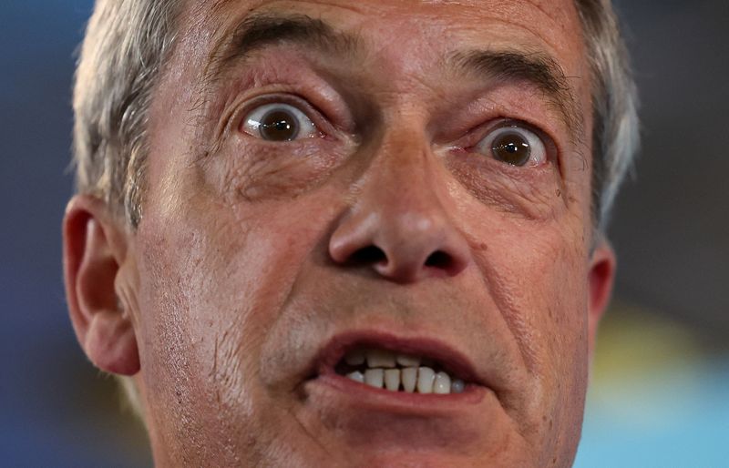 &copy; Reuters. Nigel Farage, líder do Partido Reformista do Reino Unidon17/06/2024nREUTERS/Phil Noble