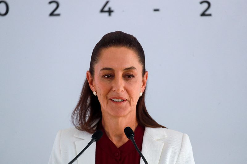 &copy; Reuters. Mexico's President-elect Claudia Sheinbaum speaks during a press conference in Mexico City, Mexico, June 17, 2024. REUTERS/Henry Romero