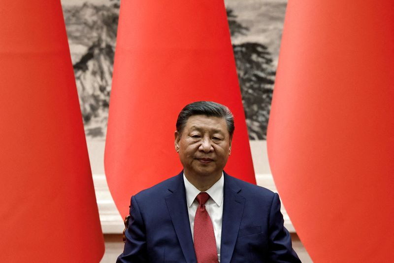 &copy; Reuters. FILE PHOTO: Chinese President Xi Jinping attends a signing ceremony with Bahrain's King Hamad bin Isa Al Khalifa (not pictured) at the Great Hall of the People in Beijing, China May 31, 2024. REUTERS/Tingshu Wang/Pool//File Photo