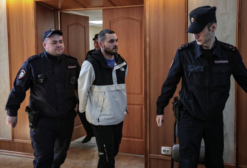 &copy; Reuters. Soldado dos EUA Gordon Black em tribunal de Vladivostok, na Rússian 19/6/2024   REUTERS/Tatiana Meel