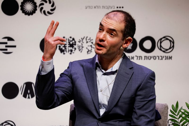 &copy; Reuters. Ilya Sutskever, co-Founder and Chief Scientist of OpenAI speaks during a talk at Tel Aviv University in Tel Aviv, Israel June 5, 2023. REUTERS/Amir Cohen/File Photo