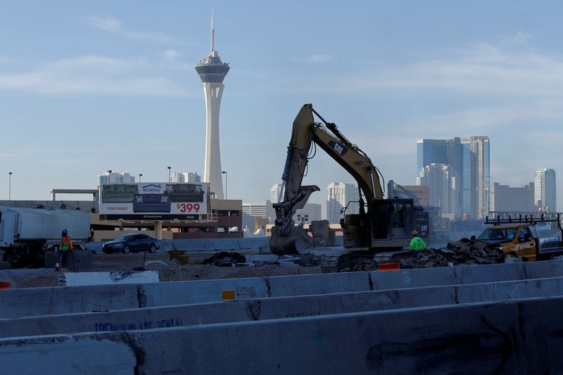 &copy; Reuters. FILE PHOTO: Highway construction known as "Project Neon" is shown in Las Vegas, Nevada, U.S., August 28, 2018.  Picture taken August 28, 2018. REUTERS/Mike Blake/File Photo