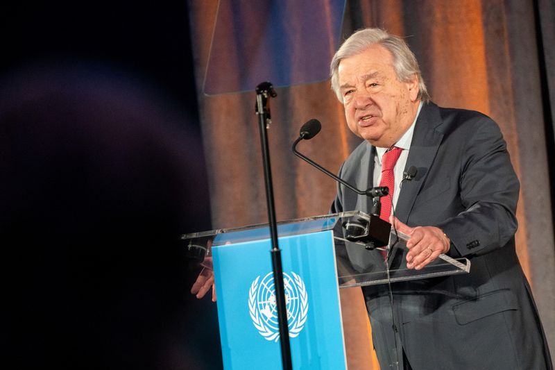 &copy; Reuters. Secretário-geral da ONU, António Guterresn05/06/2024nREUTERS/David Dee Delgado