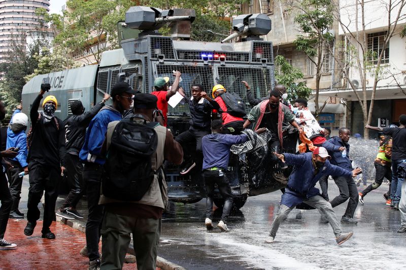 &copy; Reuters. Protesto em Nairóbi, no Quênian 25/6/2024   REUTERS/Monicah Mwangi