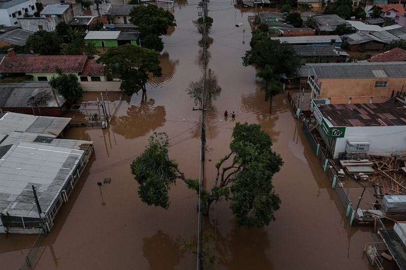 &copy; Reuters. Área alagada de Eldorado do Sul, no Rio Grande do Suln10/04/2024nREUTERS/Amanda Perobelli