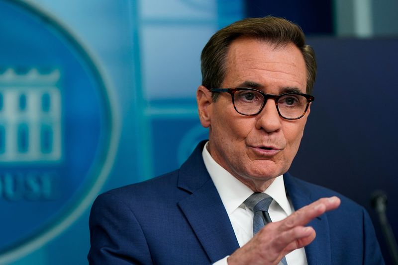 &copy; Reuters. FILE PHOTO: U.S. White House National Security Communications Advisor John Kirby speaks during a press briefing at the White House in Washington, U.S., June 17, 2024. REUTERS/Elizabeth Frantz/File Photo