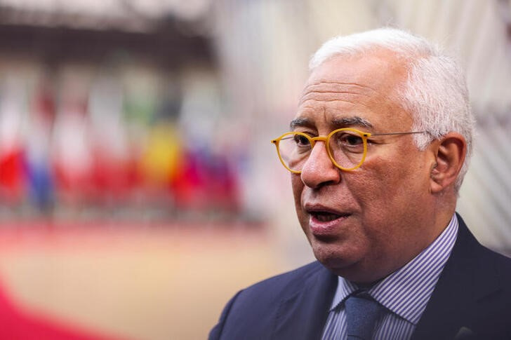 © Reuters. Portuguese Prime Minister Antonio Costa speaks to the press as he attends a European Union leaders summit in Brussels, Belgium March 21, 2024. REUTERS/Johanna Geron/files