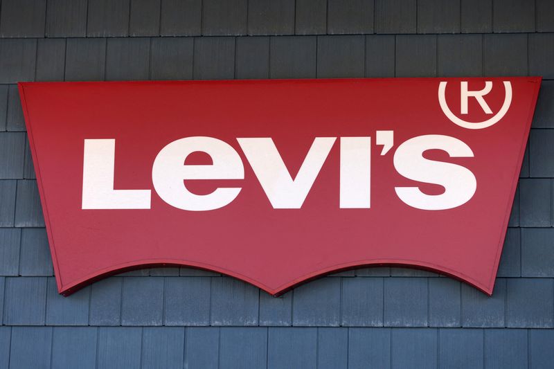 &copy; Reuters. FILE PHOTO: The signage of Levi Strauss & Co. store is seen at the Woodbury Common Premium Outlets in Central Valley, New York, U.S., February 15, 2022. REUTERS/Andrew Kelly/File Photo