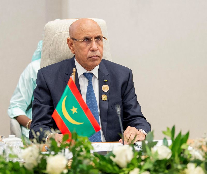 &copy; Reuters. Mauritania's President Mohamed Ould El-Ghazouani attends the second edition of the summit of the Green Middle East Initiative, held on the sidelines of the COP27 climate conference at Sharm el-Sheikh, in Egypt, November 7, 2022. Bandar Algaloud/Courtesy o
