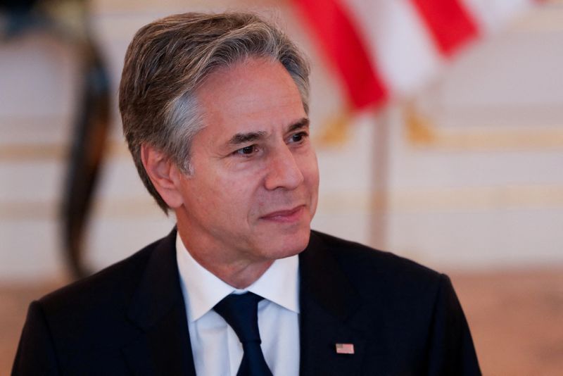 © Reuters. FILE PHOTO: U.S. Secretary of State Antony Blinken meets with Czech President Petr Pavel (not pictured), in Prague, Czech Republic, May 30, 2024. REUTERS/Gabriel Kuchta/File Photo