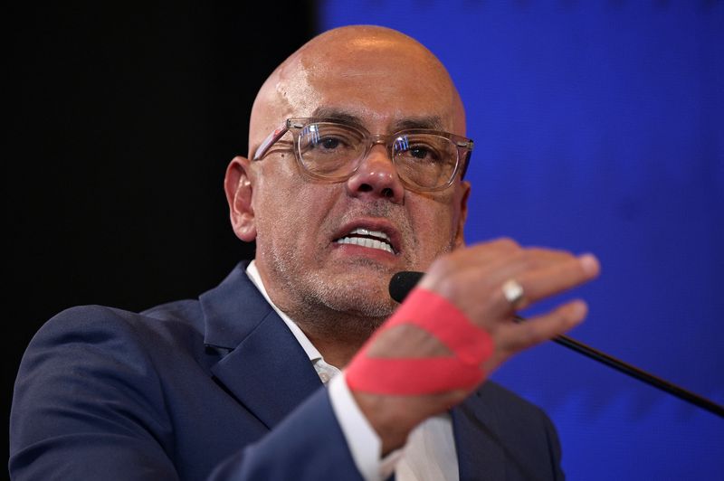 &copy; Reuters. FILE PHOTO: Venezuela's National Assembly President Jorge Rodriguez addresses the media, in Caracas, Venezuela, June 4, 2024. REUTERS/Gaby Oraa/File Photo