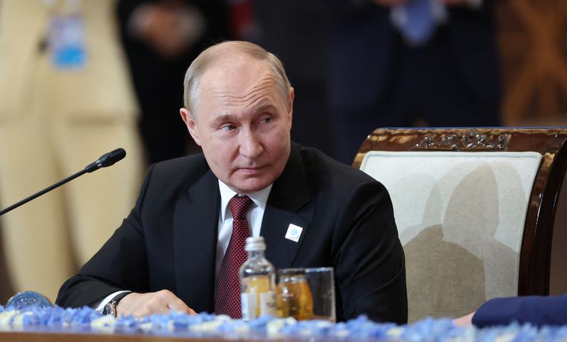 &copy; Reuters. Presidente russo Vladimir Putin em Astanan 4/7/2024   Sputnik/Sergei Savostyanov/Pool via REUTERS