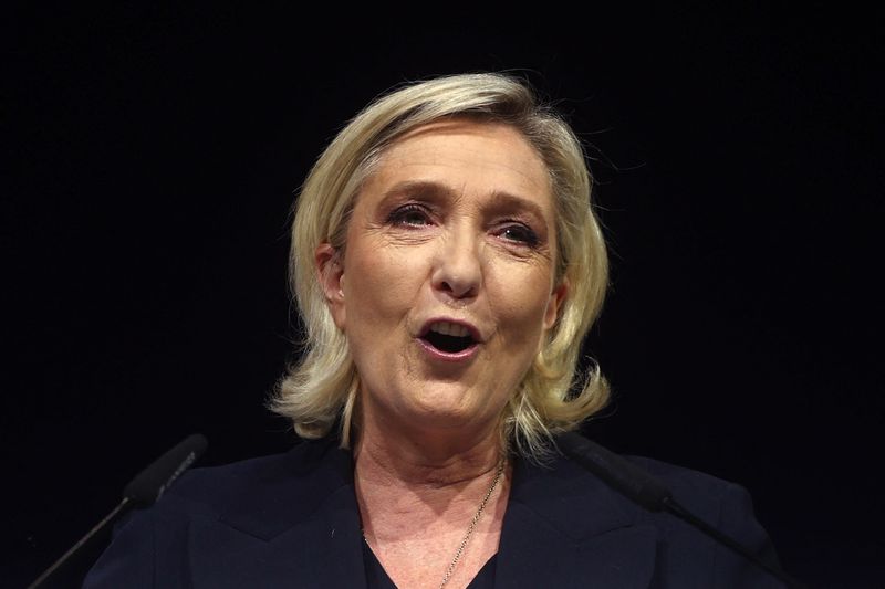 &copy; Reuters. Líder da extrema-direita francesa Marine Le Pen n30/06/2024nREUTERS/Yves Herman