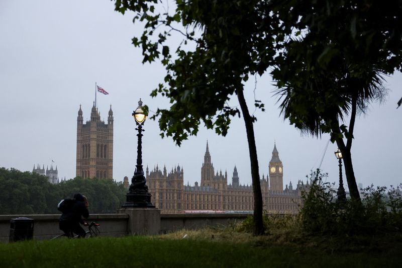 © Reuters. A view of the Palace of Westminster which houses Britain's parliament, during the general election, in London, Britain, July 5, 2024. REUTERS/Hannah McKay