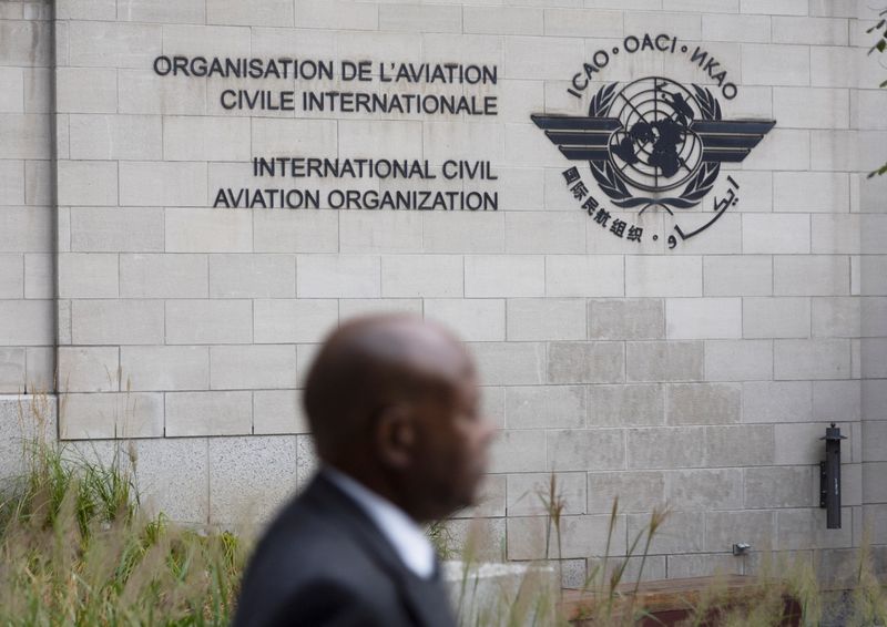 &copy; Reuters. Members of the International Civil Aviation Organization (ICAO) agency arrive at ICAO headquarters in Montreal, Quebec, Canada October 1, 2022.  REUTERS/Christinne Muschi/ File Photo