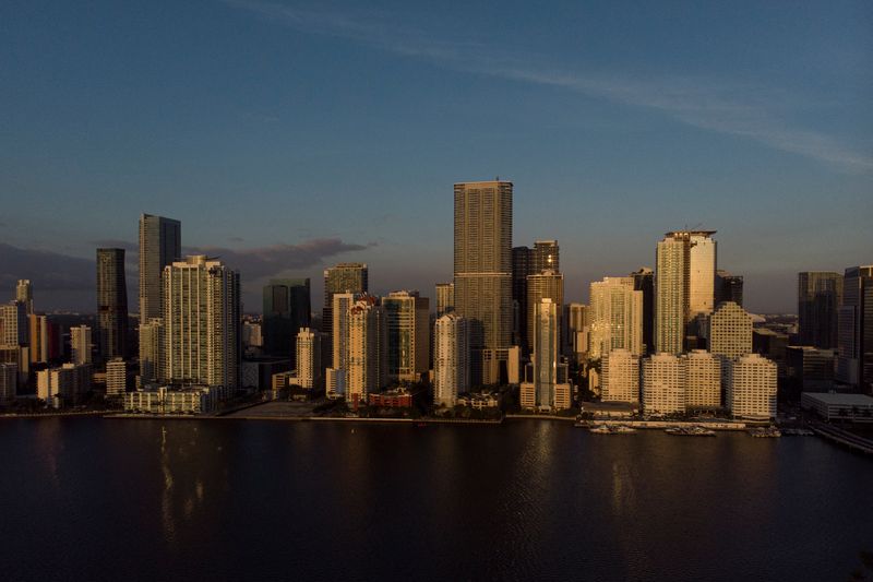 &copy; Reuters. File photo: A view of the Brickell neighborhood, known as the financial district, in Miami, Florida, U.S., February 23, 2023. REUTERS/Marco Bello/File photo