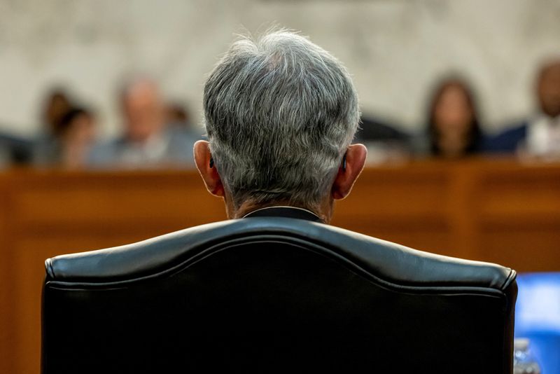 © Reuters. Chair do Federal Reserve, Jerome Powell, durante depoimento ao Congresso em Washington
09/07/2024. REUTERS/Kevin Mohatt