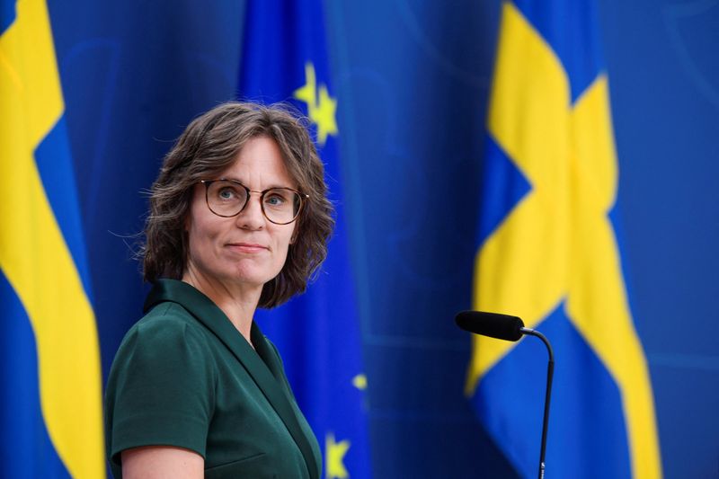 &copy; Reuters. Jessika Roswall, ministra sueca para assuntos da UEn08/07/2024nTT News Agency/Mikaela Landestrom via REUTERS