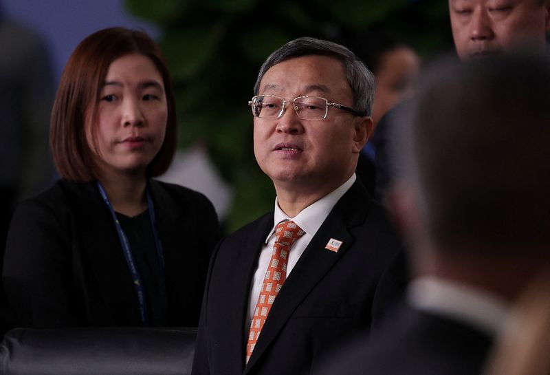 &copy; Reuters. FILE PHOTO: China's Commerce Vice Minister Wang Shouwen attends an APEC Ministerial Meeting (AMM) Opening Session in San Francisco, California, U.S., November 14, 2023. REUTERS/Carlos Barria/File photo