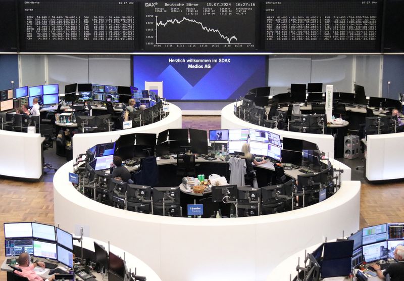 &copy; Reuters. Bolsa de Valores de frankfurt, na Alemanhan15/07/2024 REUTERS/Staff