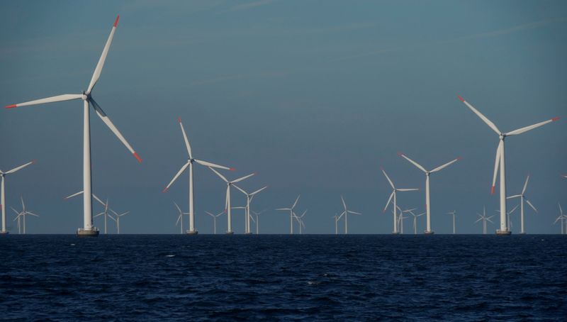 &copy; Reuters. Vista de turbinas em um parque eólico offshore perto de Nysted, Dinamarcan04/09/2023nREUTERS/Tom Little