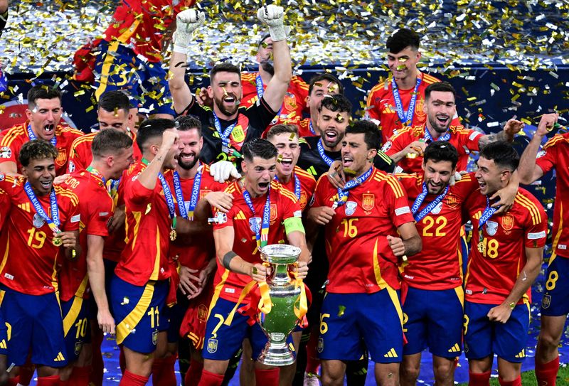 &copy; Reuters. Espanha celebra título da Euro 2024n 14/7/2024     REUTERS