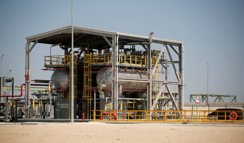 © Reuters. FILE PHOTO: A general view of the first Halliburton Chemical Reaction Plant in the kingdom, In Jubail Industrial Area, Saudi Arabia, March 1, 2022. REUTERS/Hamad I Mohammed/File photo