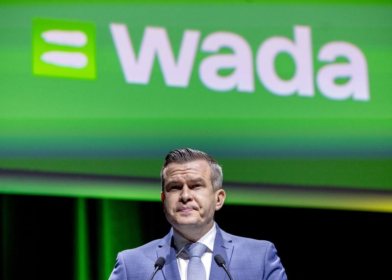 &copy; Reuters. FILE PHOTO: World Anti-Doping Agency (WADA) President, Witold Banka attends the World Anti-Doping Agency Symposium in Lausanne, Switzerland, March 12, 2024. REUTERS/Denis Balibouse/File Photo