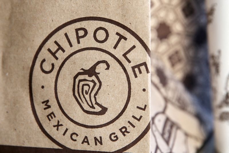 &copy; Reuters. FILE PHOTO: A logo of Chipotle Mexican Grill is seen on one of their bags in Manhattan, New York November 23, 2015. REUTERS/Andrew Kelly/File Photo