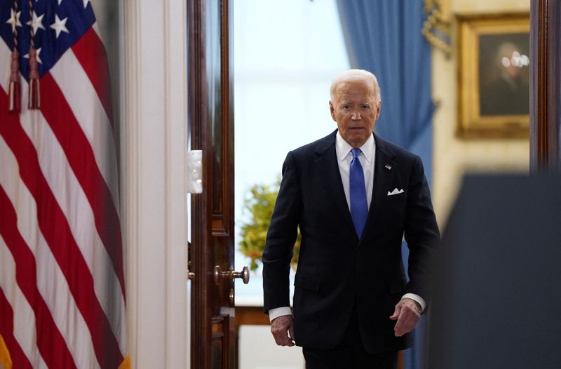 &copy; Reuters. Presidente dos Estados Unidos, Joe Bidenn01/07/2024nREUTERS/Elizabeth Frantz