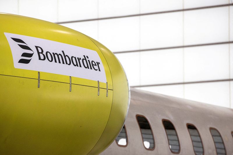 &copy; Reuters. FILE PHOTO: Airplanes in production on the factory floor as Canadian business jet maker Bombardier holds an investor day at their plant in Mississauga, Ontario, Canada May 1, 2024. REUTERS/Carlos Osorio/File Photo