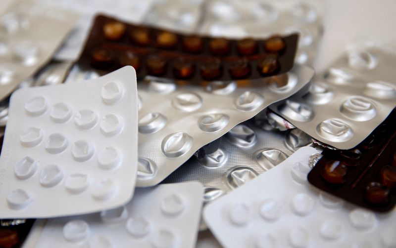 &copy; Reuters. FILE PHOTO: Used blister packets that contained medicines, tablets and pills are seen, in this picture illustration taken June 30, 2018. REUTERS/Russell Boyce/Illustration/File Photo