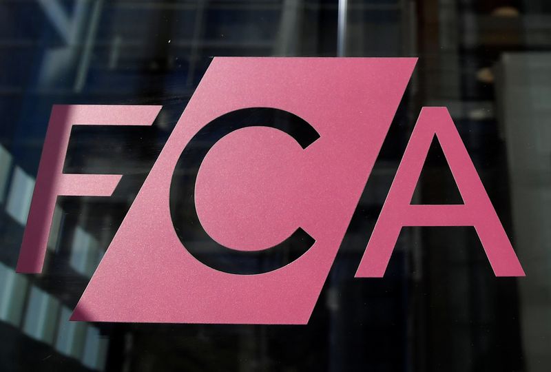 © Reuters. Signage is seen for the FCA (Financial Conduct Authority), the UK's financial regulatory body, at their head offices in London, Britain March 10, 2022. REUTERS/Toby Melville/ File Photo