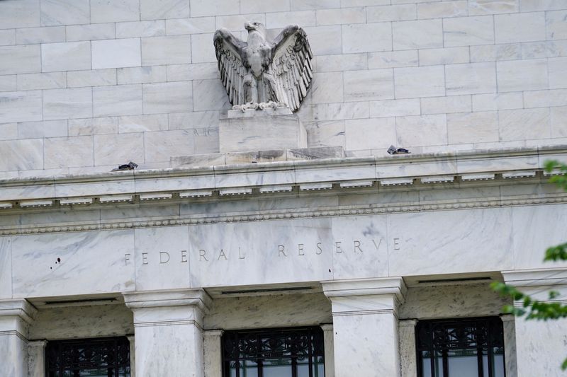 &copy; Reuters. FILE PHOTO: The exterior of the Marriner S. Eccles Federal Reserve Board Building is seen in Washington, D.C., U.S., June 14, 2022. REUTERS/Sarah Silbiger/File Photo