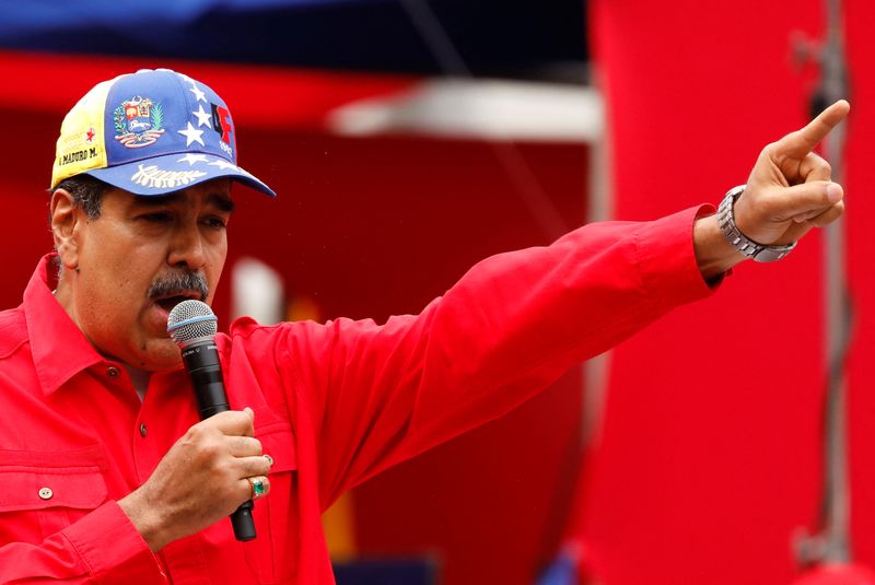 &copy; Reuters. FILE PHOTO: Venezuela's President Nicolas Maduro speaks during a rally to mark the anniversary of late Venezuelan President Hugo Chavez's initial coup attempt in 1992, in Caracas, Venezuela, February 4, 2024. REUTERS/Leonardo Fernandez Viloria/File Photo