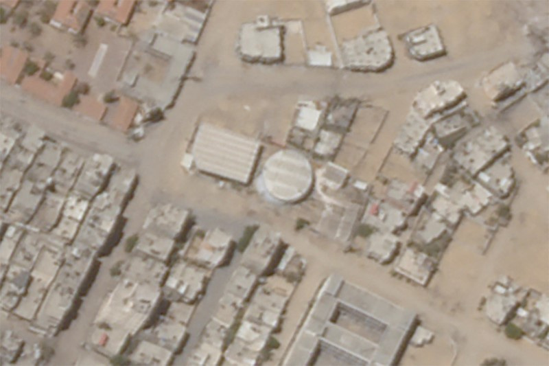 © Reuters. A satellite image shows the Canada Well water facility in Tel al-Sultan, Rafah, before the site was damaged in an Israeli Army explosion, in this handout image obtained by Reuters on July 30, 2024.   2024 Planet Labs Inc/Handout via REUTERS 