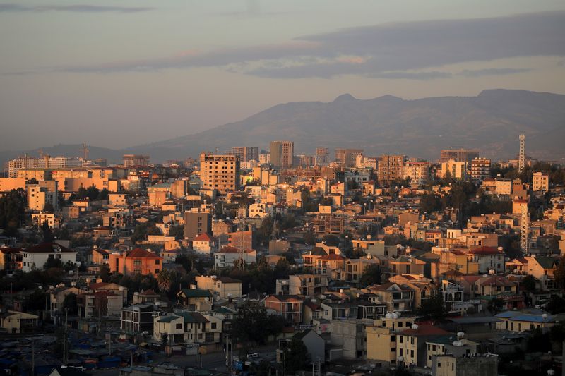 © Reuters. FILE PHOTO: A general view of the skyline of Addis Ababa, Ethiopia November 3, 2021. REUTERS/Tiksa Negeri/File Photo