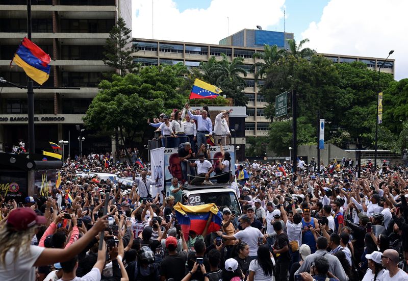 &copy; Reuters. Protesto contra Maduro em Caracasn 30/7/2024    REUTERS/Gaby Oraa